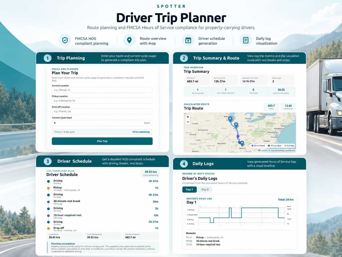 ELD Trip Planner screenshot